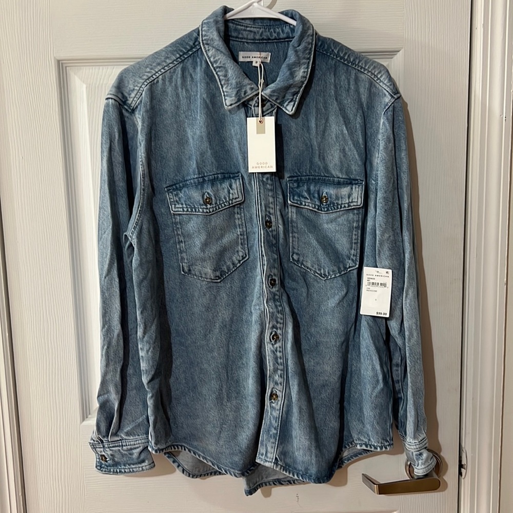 Good American Shacket - Denim Size 3 (Large US size)